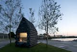 Exterior and Cabin Building Type To rent the cabin for a short stay, intrepid guests can contact Dus Architects at info@houseofdus.com

Photo: Ossip van Duivenbode  Photo 7 of 10 in Off The Grid by Carl Kruse from Book a Stay in This 3D-Printed Tiny House