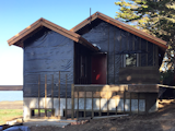 Preparing to install the new wood siding