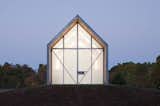 The Shed - The construction method is an exercise in celebrating the logic and clarity of prefabrication.  Conceived as a kit of parts, the elegant building’s steel frame combines modular wall components, roof trusses, and battens, all of which were assembled on site and clad with a rain-screen of White Oak taken from the property. #missouri 