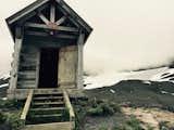 Emergency shelter at the top of Exit Glacier, Alaska.