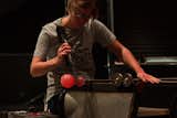 Welling uses special tools to prepare the malleable form for molding.