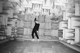 Goofing around in the anechoic chamber.

McIntosh Laboratory in Binghamton, New York