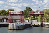 Governors Island typographic signage by Michael Bierut