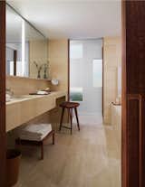#JamesHotel #modern #structure #interior #inside #indoors #bathroom #counter #stool #seating #lighting #mirror #doorway #BassamFellows