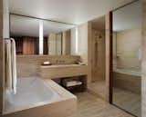 #JamesHotel #modern #structure #interior #inside #indoors #bathroom #tub #sink #shower #mirror #lighting #BassamFellows