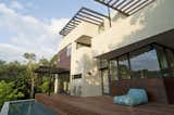 #CarvedCubeHouse #residence #perfectcube #modern #midcentury #levels #exterior #outdoor #outside #lanscape #deck #pool #view #structure #axis #Texas #BercyChenStudio
