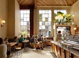 #Sightglass #20th #modern #coffee #oldworld #cafe #refined #material #palette #roastery #vintage #midcentury #interior #inside #indoors #windows #lighting #tables #seating #naturallight #coffeebar #SanFrancisco #2014
