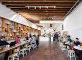 #TheMill #modern #dining #cafe #collaborative #bright #warm #wood #palette #welcoming #interior #inside #indoors #tables #chairs #counter #coffee #lighting #beams #2013 #SanFrancisco #BoorBridgesArchitecture