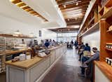 #TheMill #modern #dining #cafe #collaborative #bright #warm #wood #palette #welcoming #interior #inside #indoors #beams #skylight #counter #appliances #lighting #2013 #SanFrancisco #BoorBridgesArchitecture