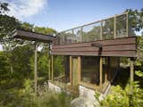 #GuestHouse #Chilmark #copper #modern #structure #midcentury #exterior #outside #outdoors #landscape #deck #dynamic #windows #naturallight #Martha'sVineyard #2008 #CharlesRoseArchitects 