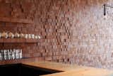 #NoodleShop #modern #structure #business #interior #inside #indoors #wood #material #dynamic #pattern #shelving #storage #counter #ChristopherCampbellArchitecture  Photo 3 of 5 in Noodle Shop by Christopher Campbell Architecture