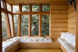 #OffGrid #modern #structure #form #interior #inside #indoors #windows #seating #nook #naturallight #pillows #wood #panels #ceiling #floor #ChristopherCampbellArchitecture  Photo 5 of 6 in Off Grid by Christopher Campbell Architecture