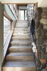#FamiliarCabin #cabin #minimal #interior #retreat #wood #stone #glass #stairs #stairway #architecture #modern #modernarchitecture #CityDeskStudio  Photo 2 of 3 in 206 Kitson by Harris Builders  from Familiar Cabin