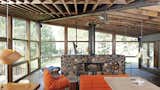 #FamiliarCabin #cabin #minimal #interior #retreat #wood #stone #glass #livingroom #architecture #modern #modernarchitecture #CityDeskStudio  Photo 9 of 11 in Familiar Cabin by CityDeskStudio