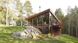 #FamiliarCabin #cabin #minimal #wood #exterior #deck #retreat #outdoor #forest #architecture #modern #modernarchitecture #landscapearchitecture #CityDeskStudio