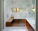 #modern #architecture #modernarchitecture #interior #bathroom #shower #bathtub #marble #wood #minimal #Berkeley #California #CraigSteely #CraigSteelyArchitecture    Photo 3 of 8 in Gipsy House by Craig Steely Architecture