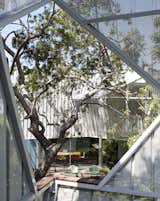 #outside #exterior #outdoor #geometry #Eames #rockingchair #tree #landscape #color #aluminum #metal #eco #green #sustainable #Venice #California #KevinDalyArchitects