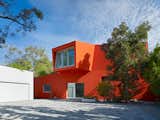 #exterior #outside #outdoor #landscape #orange #color #LosAngeles #California #KevinDalyArchitects  Photo 6 of 7 in Winnett House by Kevin Daly Architects