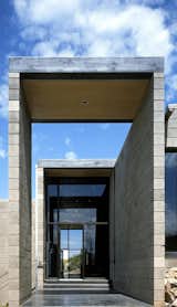 #modern #garciaresidence #ibarrarosanodesignarchitects #architecture #landscape #exterior #arizona #entrance #outdoor #hallway #glass #glassdoor  Photo 10 of 12 in Garcia Residence by Ibarra Rosano Design Architects