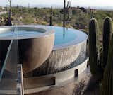 In hot, dry climates like the Southwest, fountains with regularly-circulating water create evaporative cooling.&nbsp;