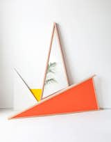 #movingmountains #aframe #mirror #furniture #interior #modern #design #triangle #douglasfir #color #orange #graphic #vibrant