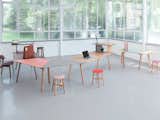Rail is a minimal furniture collection created by Cologne-based designer kaschkasch. With its connectable modular components, RAIL offers a range of tables that can be combined to create structured spaces in offices, studios or agencies. Jointless table tops and movable trestles define the system’s ‚studio‘ character. Quickly and easily extendable, RAIL allows for flexible interior concepts. RAIL’s light and studio-like appearance can also be transferred to the home.