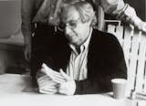 Frank Gehry working on a model for his High Sticking™ Chair in 1991