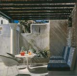 Outdoor, Small Patio, Porch, Deck, and Concrete Patio, Porch, Deck Yves Vidal's York Castle in Tangiers, Morocco. Photograph from the Knoll Archive.  Photos from Yves Vidal: Knoll International