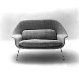 Promotional photograph of the Model 70 Womb Settee, 1948. Photograph from the Knoll Archive.