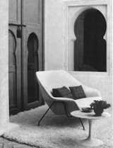 Womb Settee at Yves Vidal and Charles Sévigny's home in Tangier, Morocco. Photograph from the Knoll Archive.