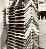Stacks of Jens Risom's 650 Line Lounge Chairs. Image from the Knoll Archive.