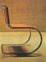 Ludwig Mies van der Rohe's MR Chair in the Seagrams Building, 1973.