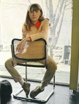 Francesca Breuer seated in her namesake chair, 1973.