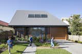 Exterior, House Building Type, Wood Siding Material, and Metal Roof Material  Photo 5 of 18 in 1 by Shogo Hagiwara from A Family Home in Australia Features a Playful Version of the Classic Pitched Roof