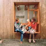 window nook with cattle dog