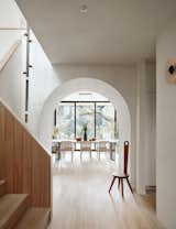 An archway separates the main living space from the rest of the ground floor.