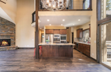 Before: Kitchen of Truckee Cabin by Innen Studio