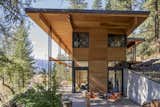 Prentiss + Balance + Wickline Architects' created both public and private outdoor spaces in Chechaquo Cabin. A second-floor rear deck is propped up on the graded slope to host a secluded spot for a hot tub.