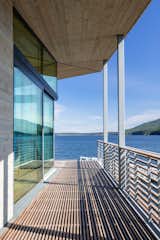 The deck and large expanses of glass emphasize the striking beauty of the island's waterways.
