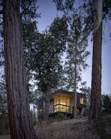Exterior, Wood Siding Material, House Building Type, Metal Roof Material, and Cabin Building Type The building glows like a lantern at twilight, with the deep roof overhang shrouding the light from the night sky above.   Photo 13 of 13 in Exterior by somaye radfar from Yosemite Cabin