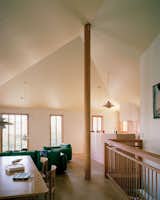During a visit to Japan, Richard was taken with the work of architect Kazuo Shinohara, who designed a house with a tent-like roof. "I didn't intend for the interior to look like a tent here," Richard says, "but my friends said to me, 'You like to disappear into the wilderness and stay in a tent, and you've made your house look like one.'"