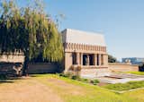 The temple-like house was influenced by Aztec and Mayan architecture, a combination Wright described as "California Romanza."