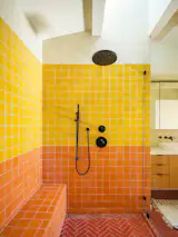 Warwas designed the shower to be part of the room. "It’s not a massive bathroom, but it’s a good size,
