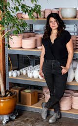 “I have an enduring love for ceramics; I find the process to be so magical even after so many years, and I still love seeing pottery come out of the kilns,” says Sarah Kersten, pictured here at her Oakland studio.  Photo 21 of 27 in The Best Places to Shop Small for Holiday Gifts in the Bay Area
