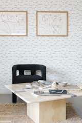 "I couldn’t resist adding a wallpaper that I had been wanting to use for quite some time on my own wall, but I kept it black and white," says Abbie.