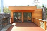 Ipe roof deck with outdoor fireplace and stone surround  Photo 4 of 24 in Catskills Suburban by Resolution: 4 Architecture