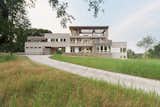 Front Elevation of MODERN MODULAR Prefab Home upon Approach