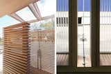 Outdoor Shower with Cedar Slats and Acrylic Privacy Panels