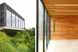 Cantilevered Garage with Expansive Glass with Views through to the Ocean