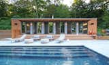 Exterior, Wood Siding Material, House Building Type, Metal Roof Material, and Flat RoofLine  Photo 1 of 7 in Connecticut Pool House by Resolution: 4 Architecture